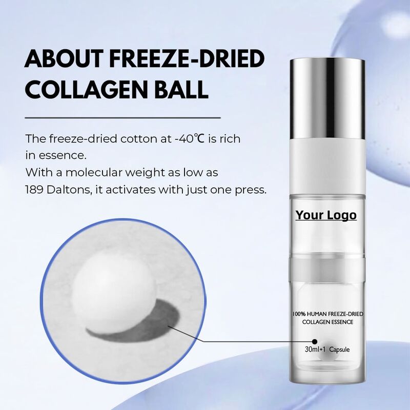 OEM ODM Brand Skincare Products Poly-L-lactic Acid Hyaluronic Acid Peptide Collagen Facial Serum Anti aging Skin Brightening and Whitening Skin