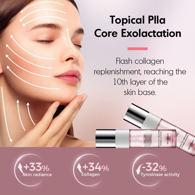 OEM ODM customized Korean herbal anti-aging and anti wrinkle facial essence polylactic acid hyaluronic acid peptide liquid whitening facial care liquid