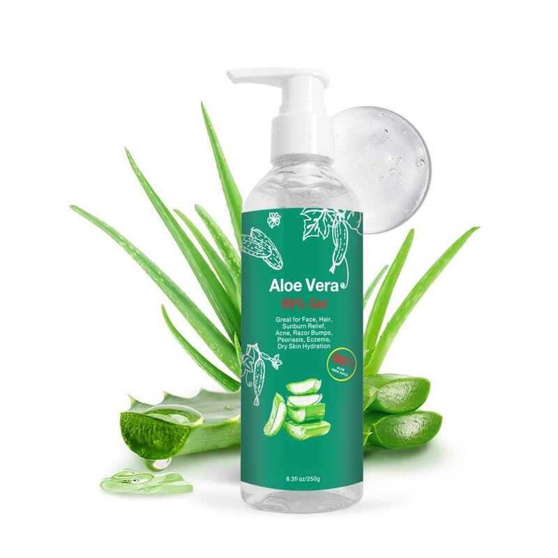 OEM ODM customized Aloevera gel, a Korean private brand, organically soothes 99% pure aloe moisturizing face cream, moisturizes, moisturizes and tender skin