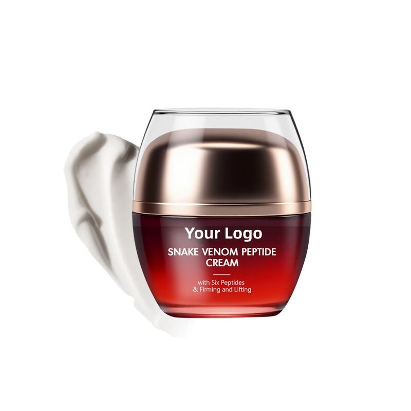 OEM ODM Korean brand customized snake venom peptide collagen face cream anti wrinkle firming plump skin care facial moisturizing cream