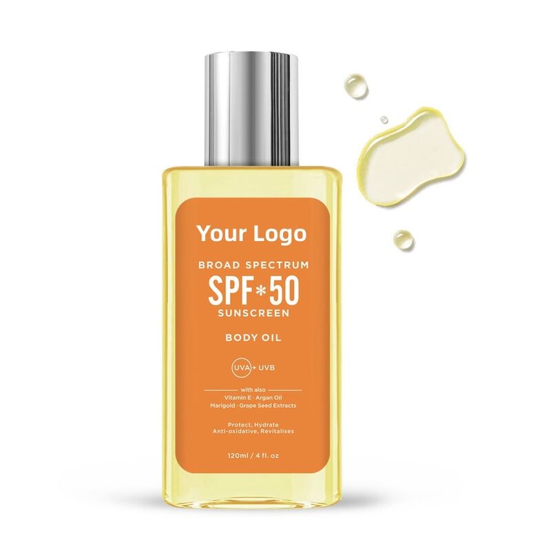 OEM ODM Brand Micro Light Lightweight Facial and Body Care Cream 100ml SPF50+Anti Aging Brightening Free of Hydroxybenzoic Acid Sunscreen Oil