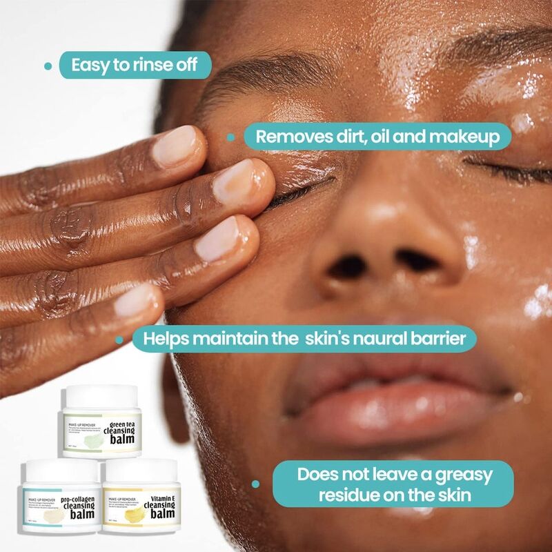 OEM ODM Customized Logo Natural Organic Collagen Green Tea Vitamin E Eye and Facial Makeup Makeup Makeup Makeup Makeup Removal Facial Makeup Cleansing Cream