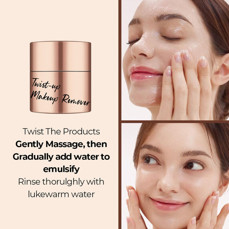 OEM ODM Customized Brand Natural Mineral Deep Cleaning Moisturizing Rotating Makeup Removal Cream Facial Skincare Cream