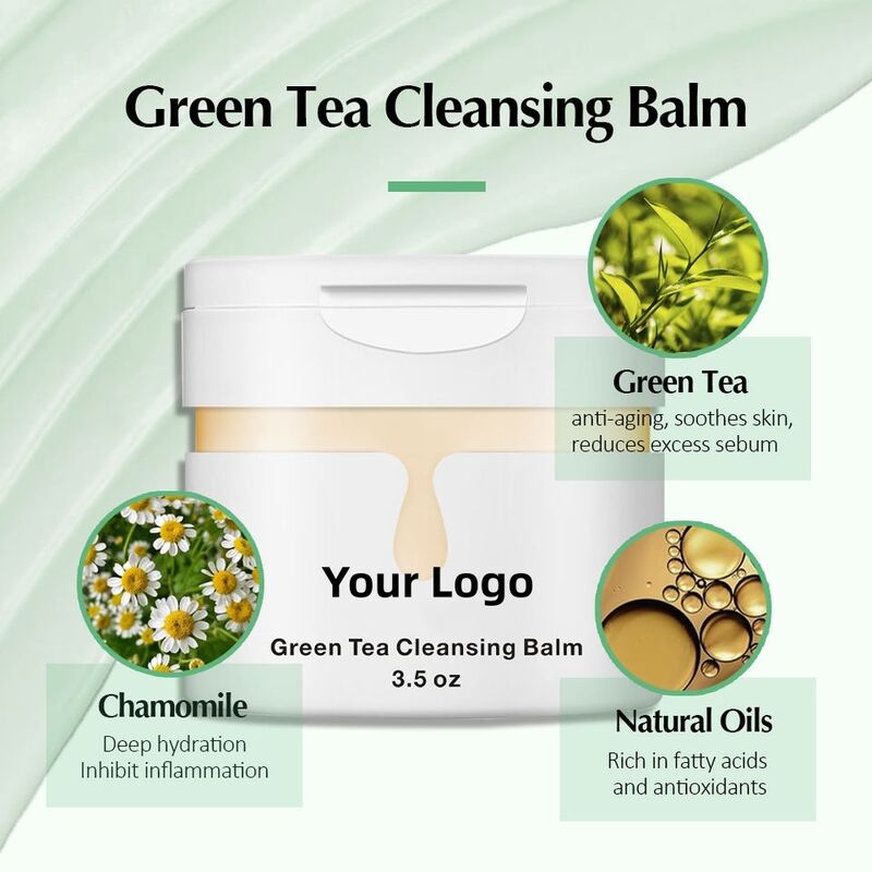 OEM ODM Cosmetics Green Tea Extract Blackhead Removal Cream Fragrance Oil Facial Products Skincare Pore Cleansing Milk Cleansing Milk