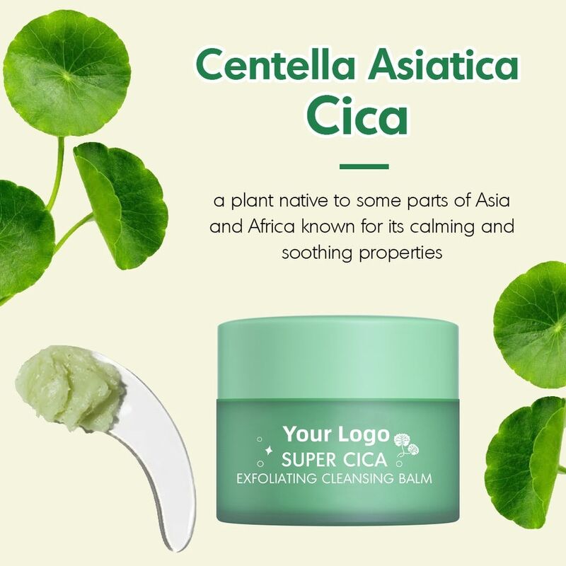 OEM ODM Brand Customized Gentle Cleansing Cream with Natural Centella Asiatica for Exfoliation, Soothing, Hydration, and Makeup Remover for Facial Cleansing