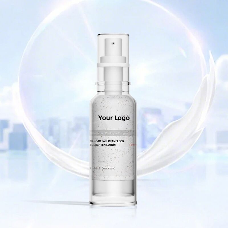 OEM ODM brand customized anti-aging UV coloring sunscreen SPF 50 waterproof physics+facial moisturizer sunscreen lotion