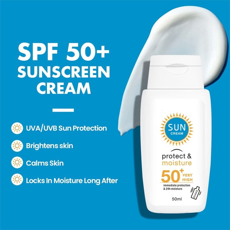 OEM ODM Brand Custom Organic Korean-style Cosmetics Natural SPF Daily Skincare Brightening Sunscreen SPF 50