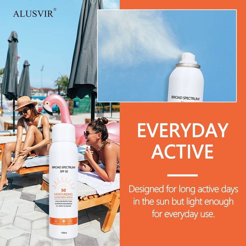OEM ODM Sunscreen Spray Brand Custom Organic Body and Face Sunscreen Waterproof Moisturizing Whitening SPF 50 Sunscreen Mist Spray