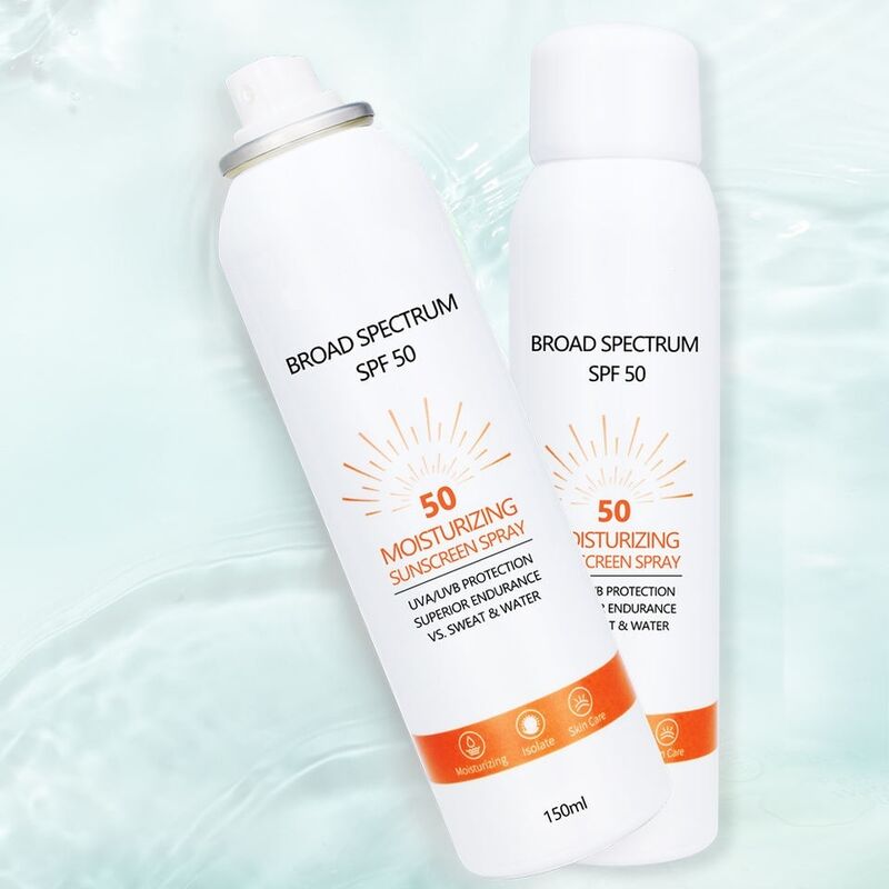 OEM ODM Sunscreen Spray Brand Custom Organic Body and Face Sunscreen Waterproof Moisturizing Whitening SPF 50 Sunscreen Mist Spray