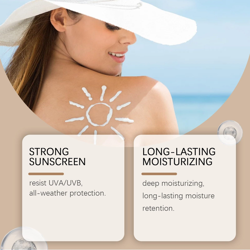 OEM ODM Brand Customized Natural Mineral SPF 50 Sunscreen Grass-Fed Fresh Beef Fat Halal Zinc Sunscreen Non-Greasy Skin Protection