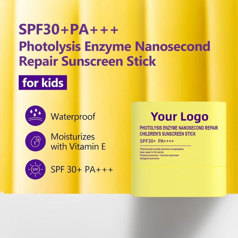 OEM ODM brand customized children's sunscreen face cream SPF 30 face cream sunscreen protection mild children's face care sunscreen face cream stick