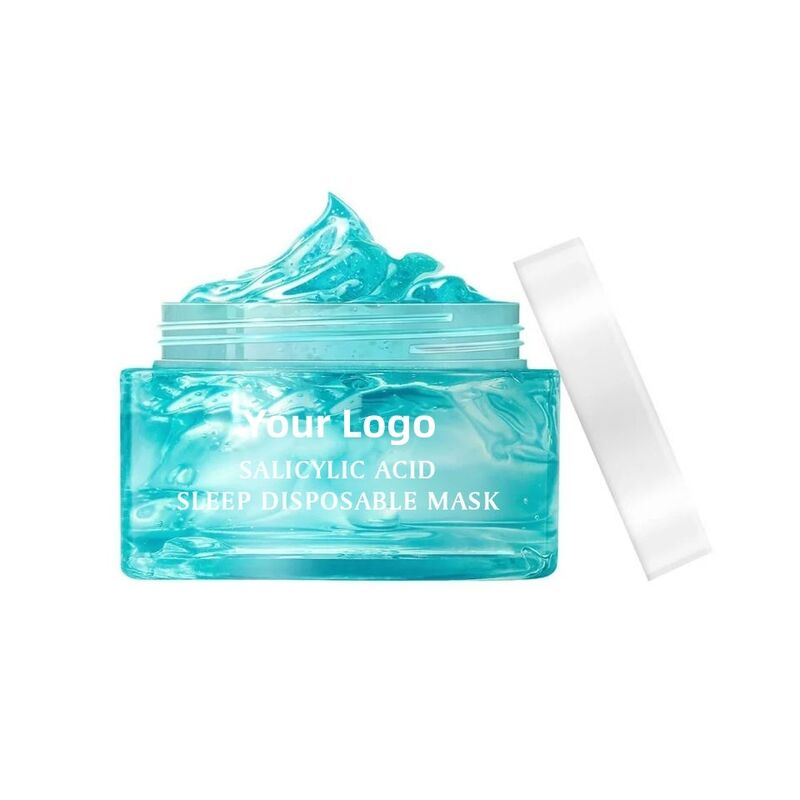 OEM ODM brand customized salicylic acid anti acne jelly facial mask deep cleaning oil control skin care products sleep facial mask