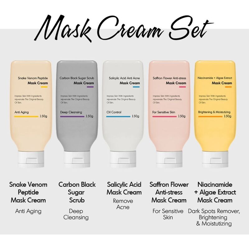 OEM ODM brand customized facial mask natural organic moisturizing anti-aging whitening skin deep cleaning vitamin c face cream clay facial mask