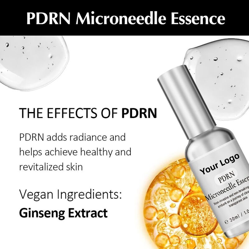 OEM ODM brand cosmetics facial moisturizer PDRN ginseng nicotinamide brightening anti-aging facial serum skincare products