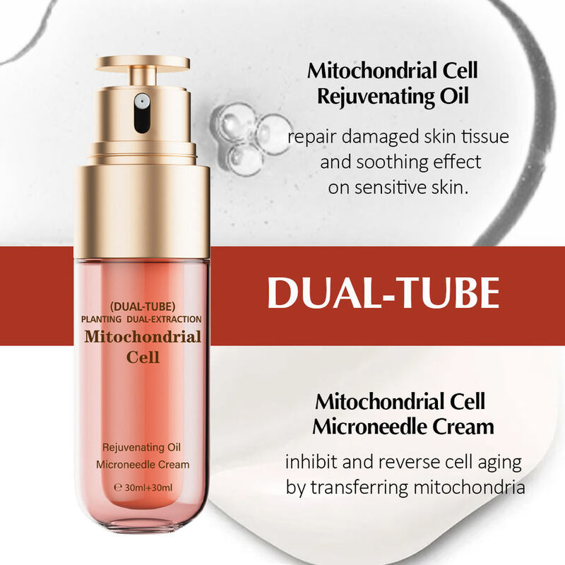 OEM ODM Brand Luxury Liquid Double tube Face essence Mitochondrial Cell Anti aging Anti wrinkle Whitening Repair Soothing Sensitive Skin