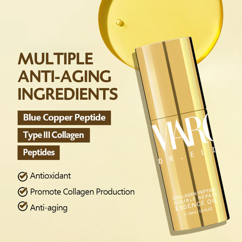 OEM ODM Korean brand customized collagen peptide anti-aging dual repair wrinkles reducing fine lines nourishing skincare products facial skincare oil