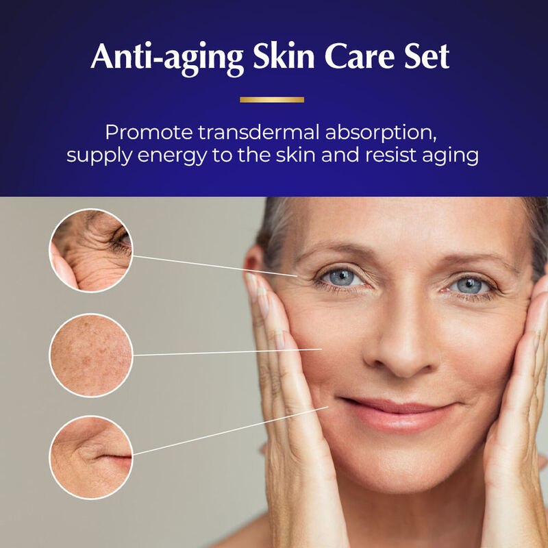 OEM ODM Korean skin care set Anti wrinkle exocrine liposome Mitochondria Anti aging Firming Collagen promoting face cream toner Facial essence for facial skin care