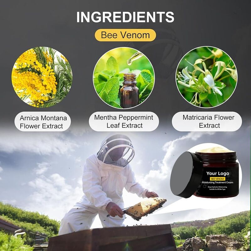 OEM DOM แบรนด์เกาหลี Bee Vemon ครีมใบหน้า สินค้าดูแลผิวหนังธรรมชาติ ครีมบํารุงผิวหน้า