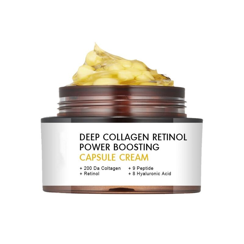 OEM ODM แบรนด์เกาหลี Collagen Retinol Peptide Niacinamide แคปซูลครีมบำรุงผิว Anti-Aging Jelly Cream ผลิตภัณฑ์บำรุงผิว