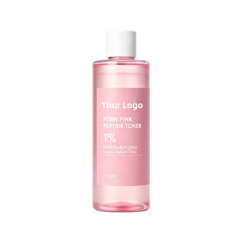 OEM ODM Korean Rose PDRN Niacinamide Peptide Pink Facial Toner Private Label Anti-Aging Brightening Facial Toner Skincare Product