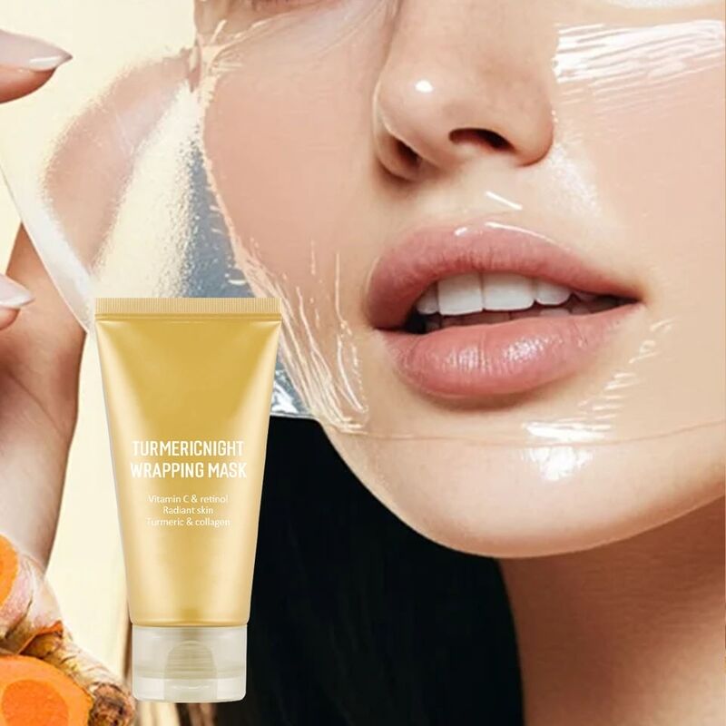 OEM ODM Brand Night Wash Free facial mask Turmeric Kojic Acid Firming Brightening Collagen gel facial mask