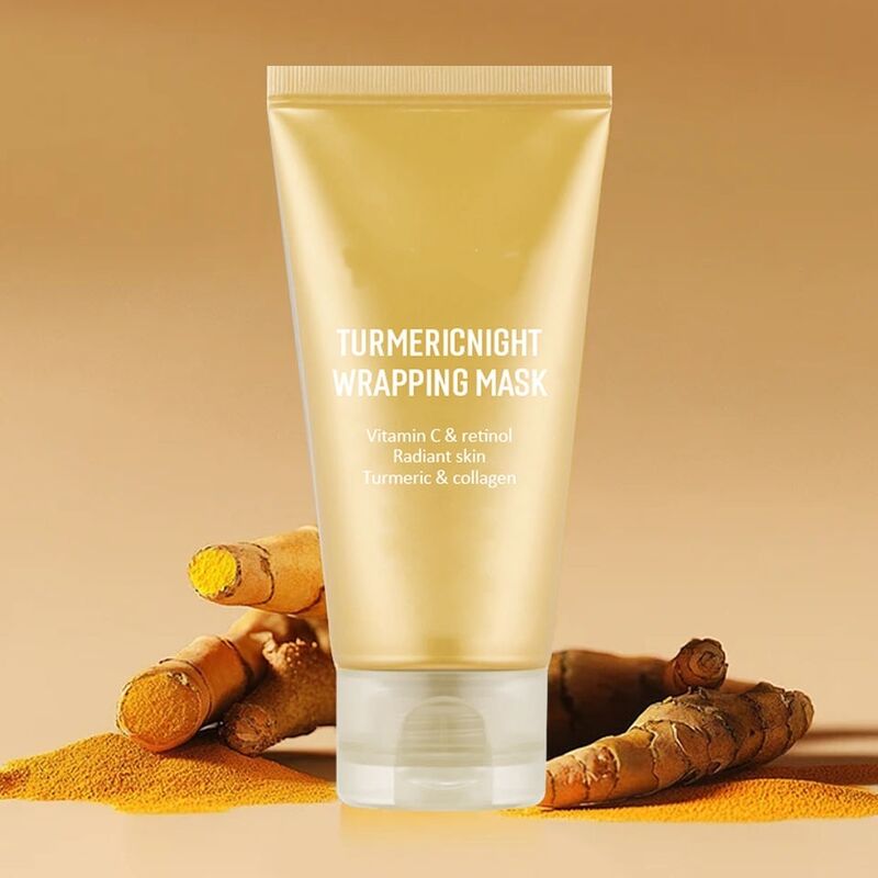 OEM ODM Brand Night Wash Free facial mask Turmeric Kojic Acid Firming Brightening Collagen gel facial mask