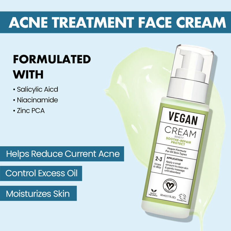OEM ODM Korean Pure Vegan Vitamin C AHA Niacinamide Face Cream Brightening, Anti-Aging, Firming, and Facial Hydration Lotion