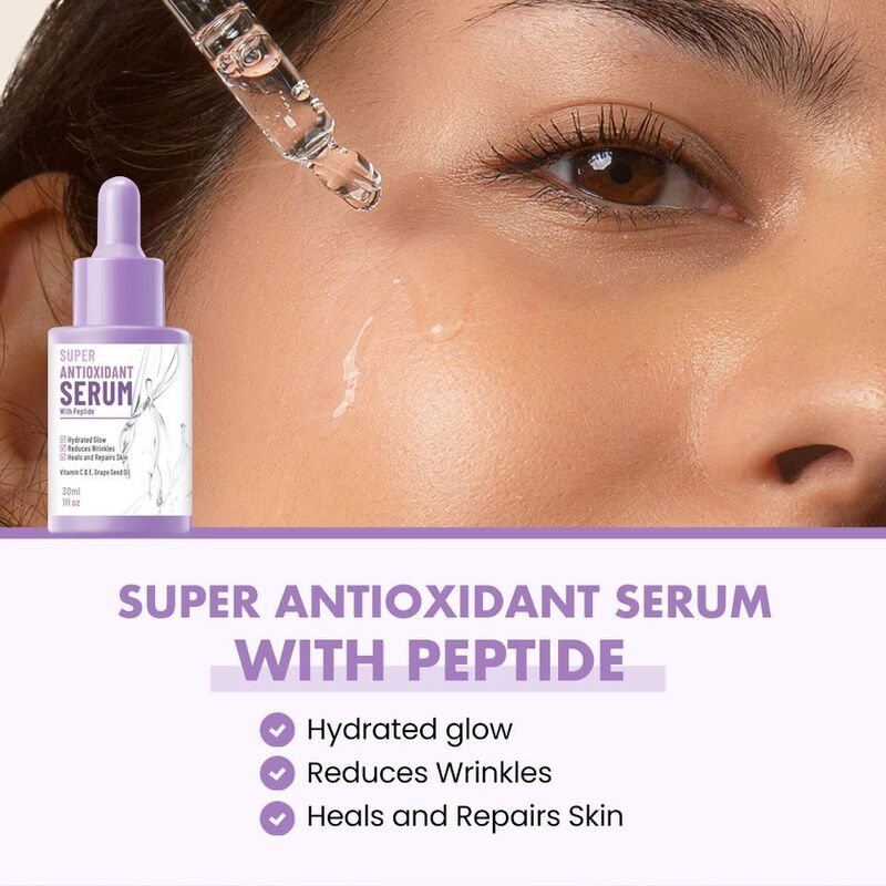 OEM ODM Korean brand customized luxury anti-aging wrinkle firming repair skincare regeneration antioxidant peptide facial serum