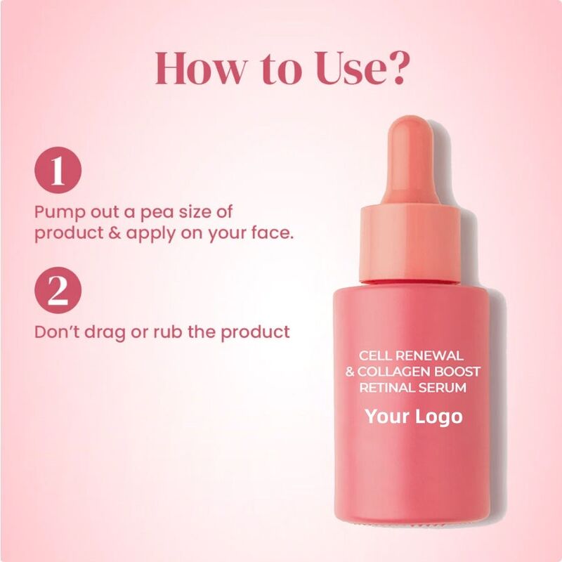 OEM ODM Korean brand organic anti-aging retina moisturizing hyaluronic acid brightening anti wrinkle facial skincare serum