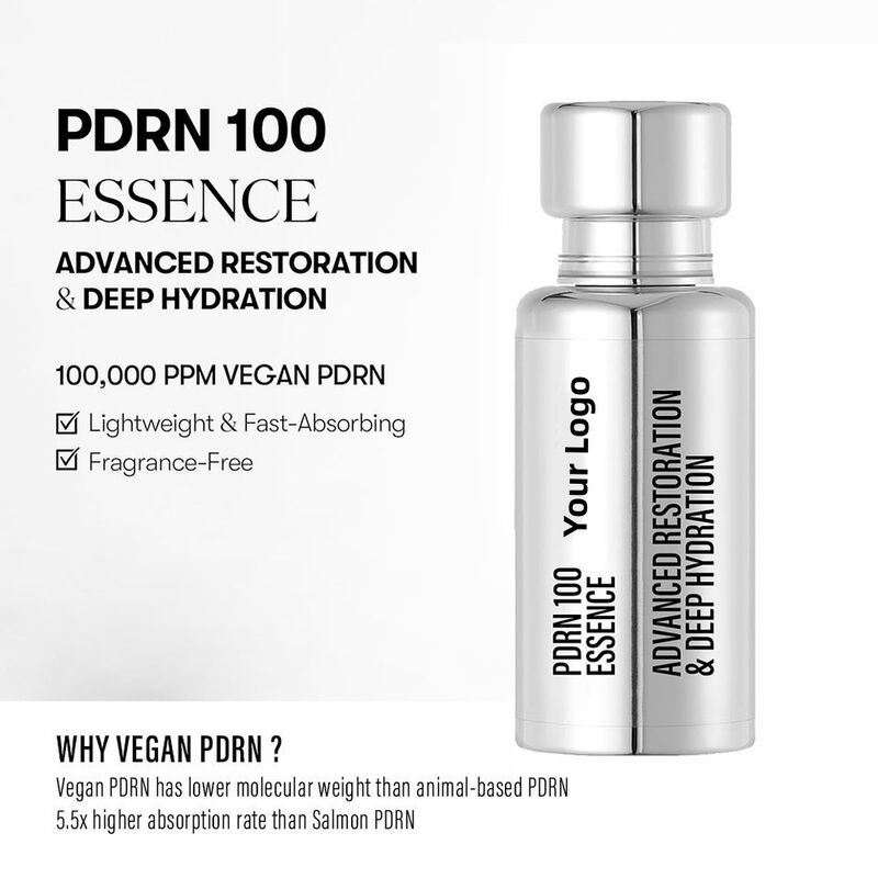 OEM ODM Brand Customized Pdrn Skin Care essence Anti aging Anti wrinkle Firming Skin Brightening Facial essence Women's Facial Care Serum