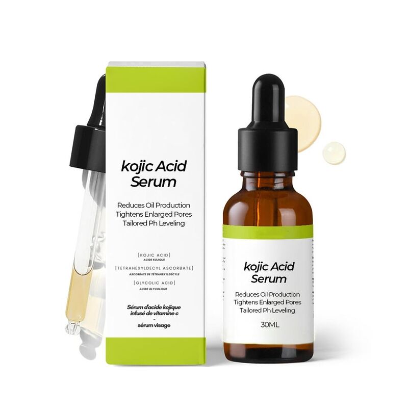 OEM ODM Brand Skincare Essence Kojic Acid Anti-Aging Brightening Facial Serum Hyaluronic Acid Vitamin C Serum Wrinkle-Resistant Korean Serum