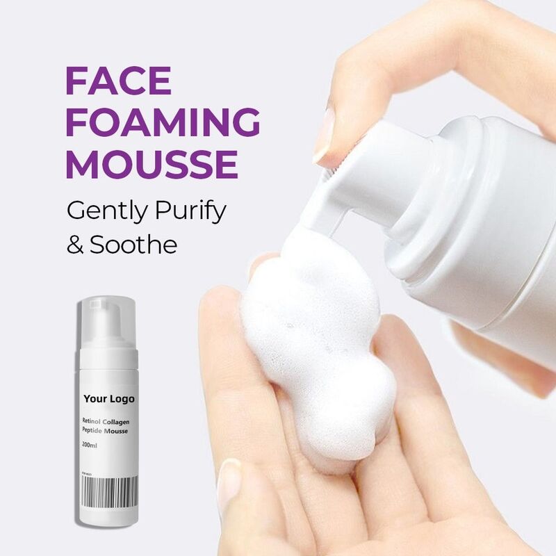 OEM ODM brand organic skin care set Collagen peptide anti-aging face cream anti wrinkle whitening essence foaming cleanser amino acid