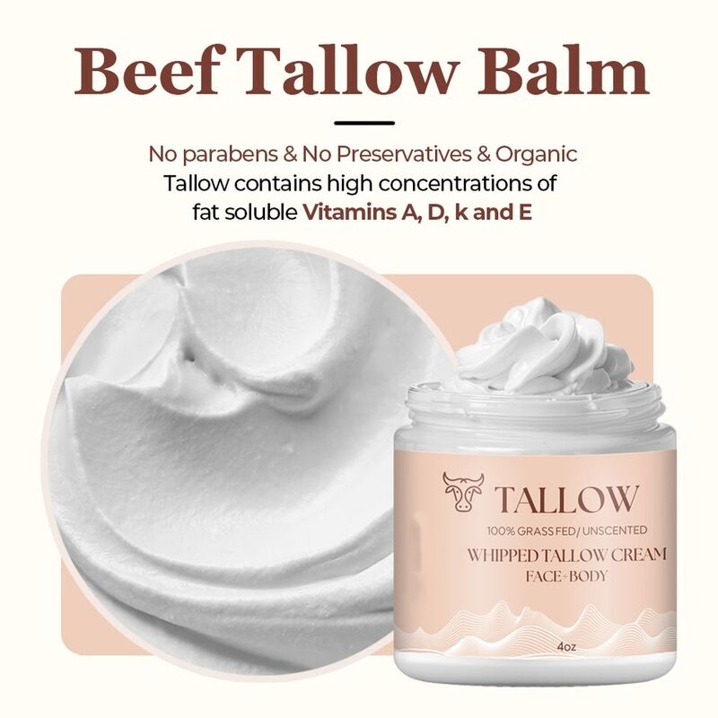 OEM ODM Brand Skincare Products: Whipped Beef Fat Moisturizing Soothing Skincare Facial Body Moisturizing Cream Fragrance