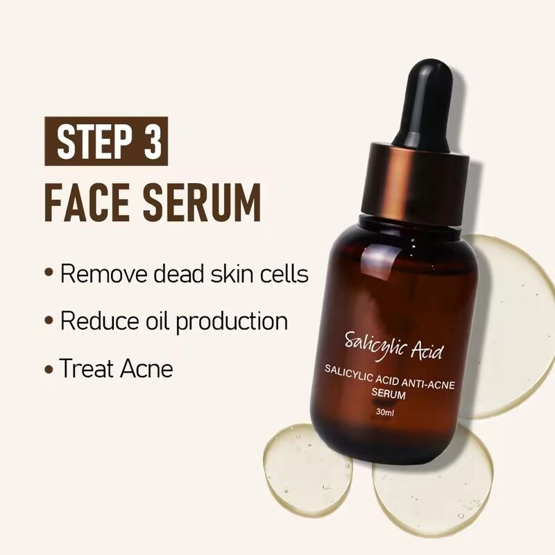OEM ODM Brand Skin Care Set Salicylic Acid Anti acne&Acne Removing face cream Moisturizing Repair Brightening Skin Color Facial essence Moisturizing Toner facial mask