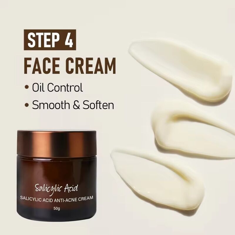 OEM ODM Brand Skin Care Set Salicylic Acid Anti acne&Acne Removing face cream Moisturizing Repair Brightening Skin Color Facial essence Moisturizing Toner facial mask
