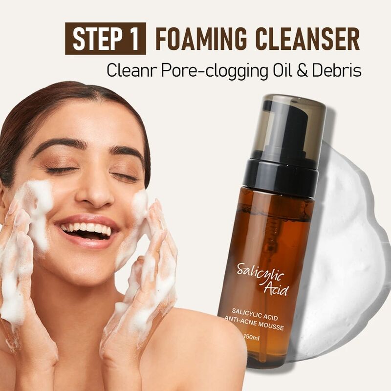 OEM ODM Brand Skin Care Set Salicylic Acid Anti acne&Acne Removing face cream Moisturizing Repair Brightening Skin Color Facial essence Moisturizing Toner facial mask