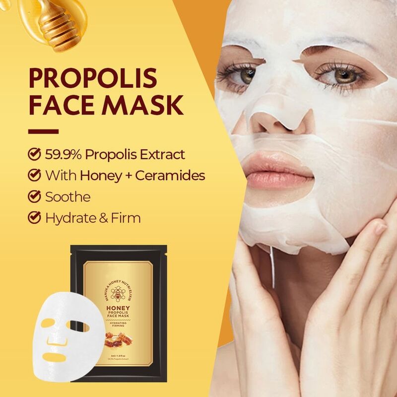 OEM ODM Propolis Skincare Set Facial Essence Brand Customized Natural Skincare Anti-Aging Wrinkle Brightening Facial Cream Mask