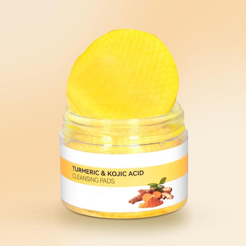 OEM ODM Natural Cleansing Salicylic Acid Cleansing Brightening Self owned Brand Kojic Acid Turmeric Cleansing Toner Pad