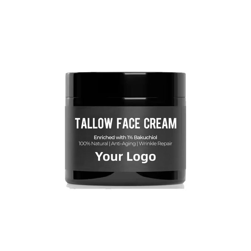 OEM ODM brand customized skin care face cream beauty natural skin care product tallow 1% Bakuchiol anti aging wrinkle face cream balm