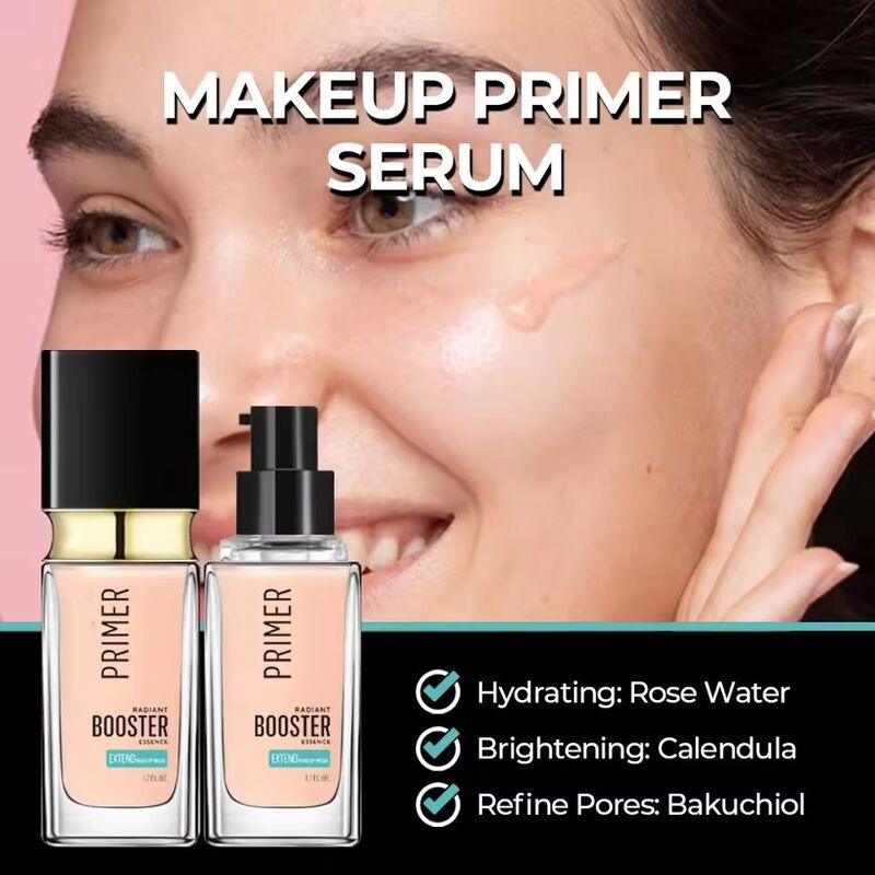 OEM ODM Korean Cosmetics Best Skin Shining Primer Face essence 3 in 1 Makeup Base liquid foundation Set Product Spf 30