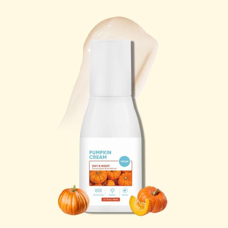 OEM ODM Korean Pure Vegetarian Skincare Pumpkin Retinol Anti Aging Acne Skin Brightening Moisturizing Facial Moisturizing Cream