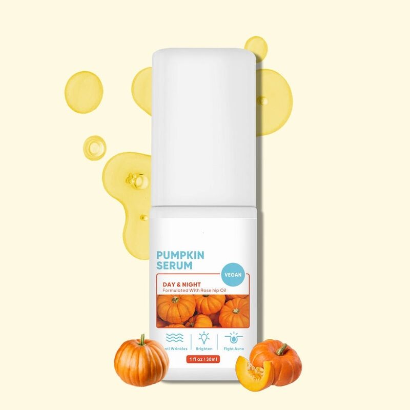 OEM ODM customized pure skin care essence skin care product pumpkin rose anti-aging wrinkle whitening acne removing serum