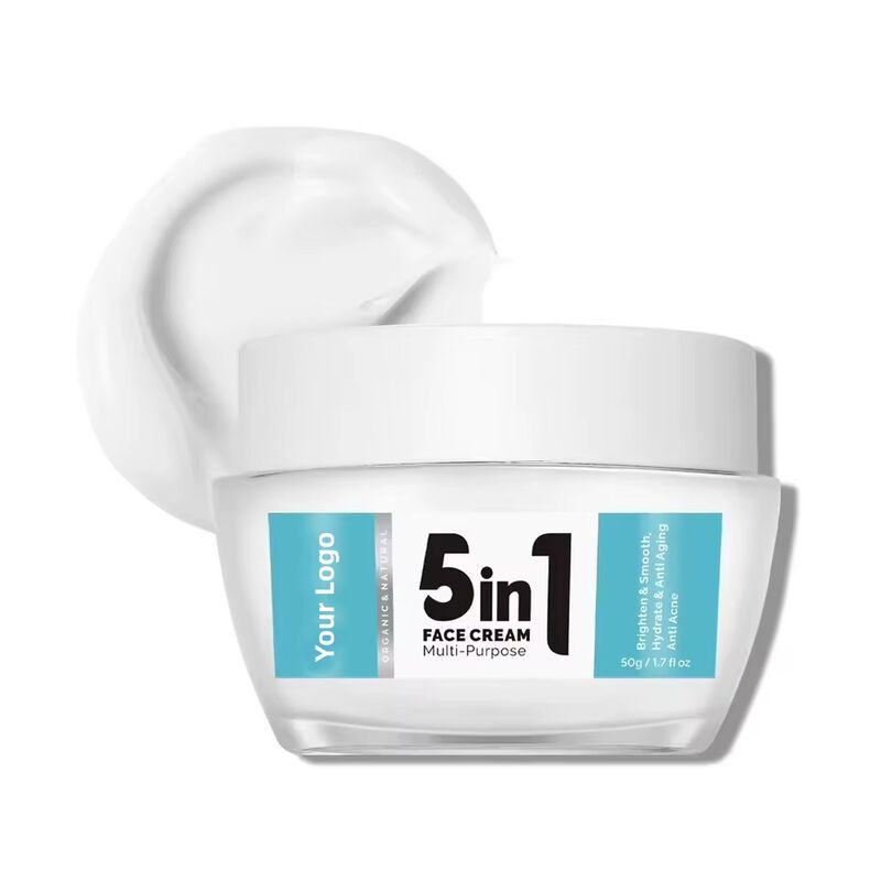 OEM ODM 5 in 1 face cream Natural skin care whitening anti-aging wrinkle brightening face cream