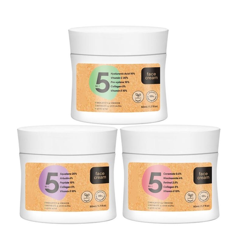 OEM ODM Korean Organic Skin Care 5 in 1 Urosin Collagen Anti aging Whitening Skin Brightening face cream