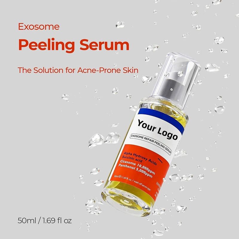 OEM ODM Skincare Exosomes Aha Bha Salicylic Acid Facial Serum Anti Aging Acne Pore Tightening Facial Peeling Serum