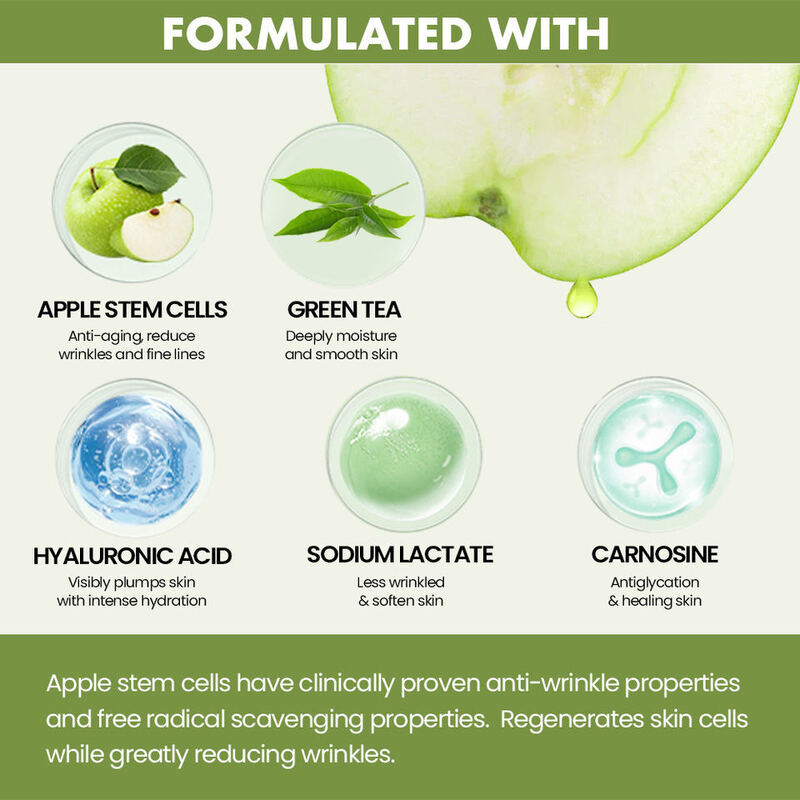OEM ODM Korean brand organic skin care product set anti fine lines and wrinkles firming essence to enhance apple stem cell facial moisturizing cream
