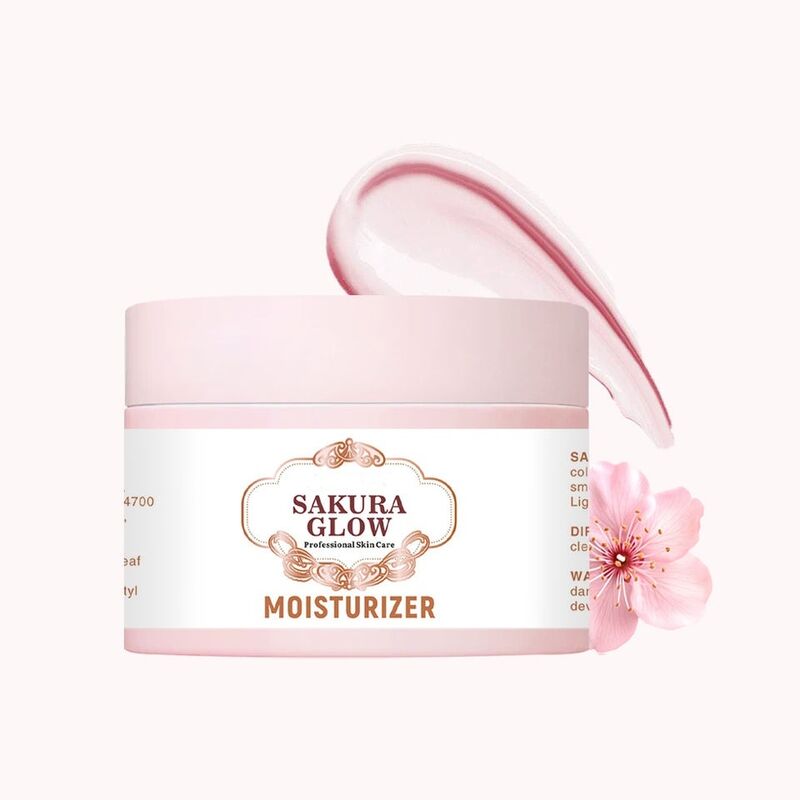 OEM ODM Cherry Blossom Organic face cream Brand Customized Anti aging Whitening Product Collagen Nicotinamide Brightening face cream
