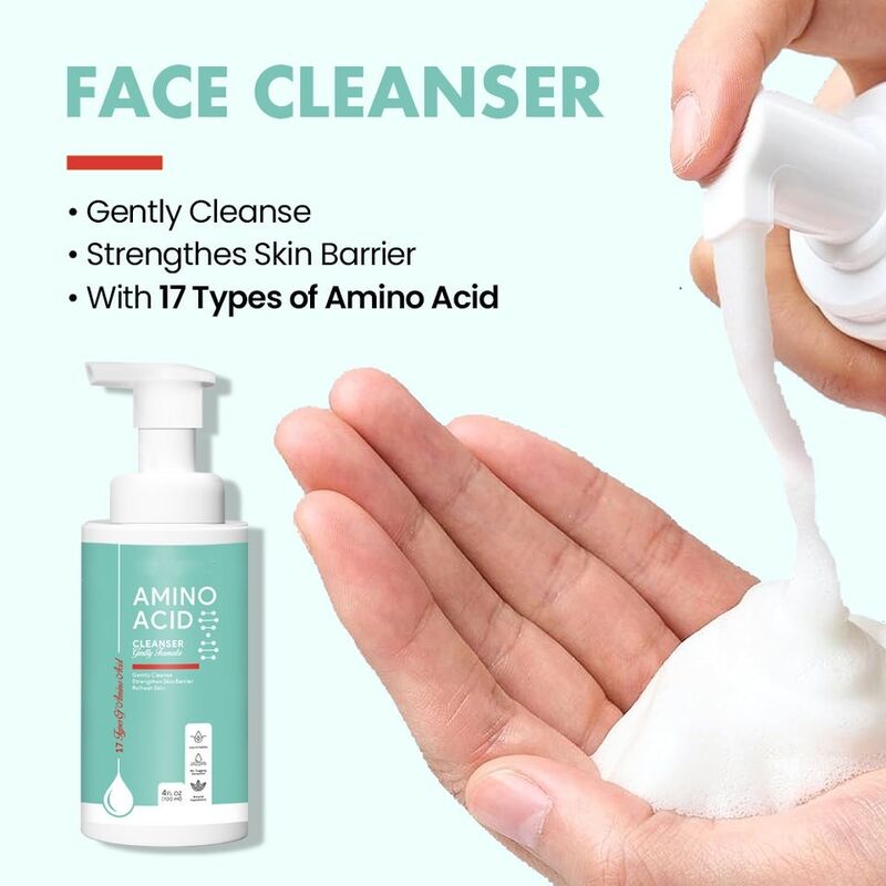 OEM ODM Acne Skin Cleanser Mild Amino Acid Deep Cleaning Makeup Removing foam Facial Cleanser Beauty Care