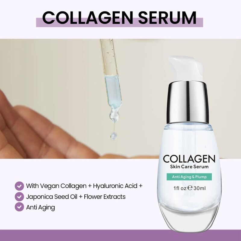 OEM ODM customized collagen blood pure vegetarian skin care products anti-aging plump anti wrinkle skin care products facial essence