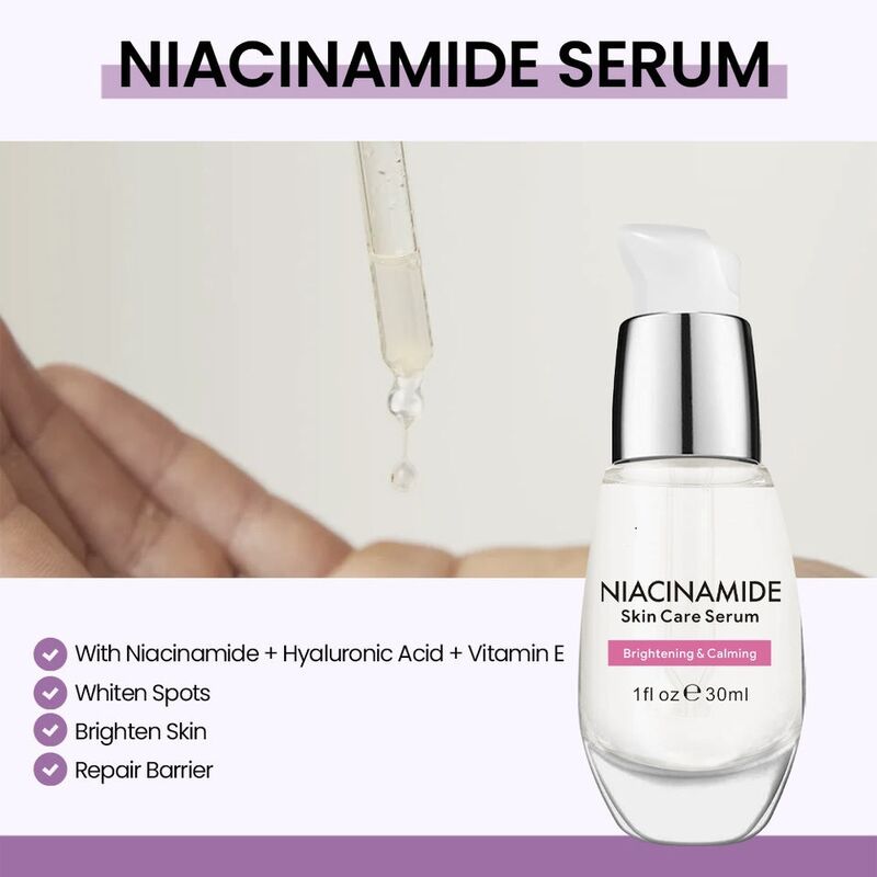 OEM ODM Cosmetic Vegetarian Organic Nicotinamide Serum Skin Care Product Whitening, Calming, Skin Brightening, Facial essence